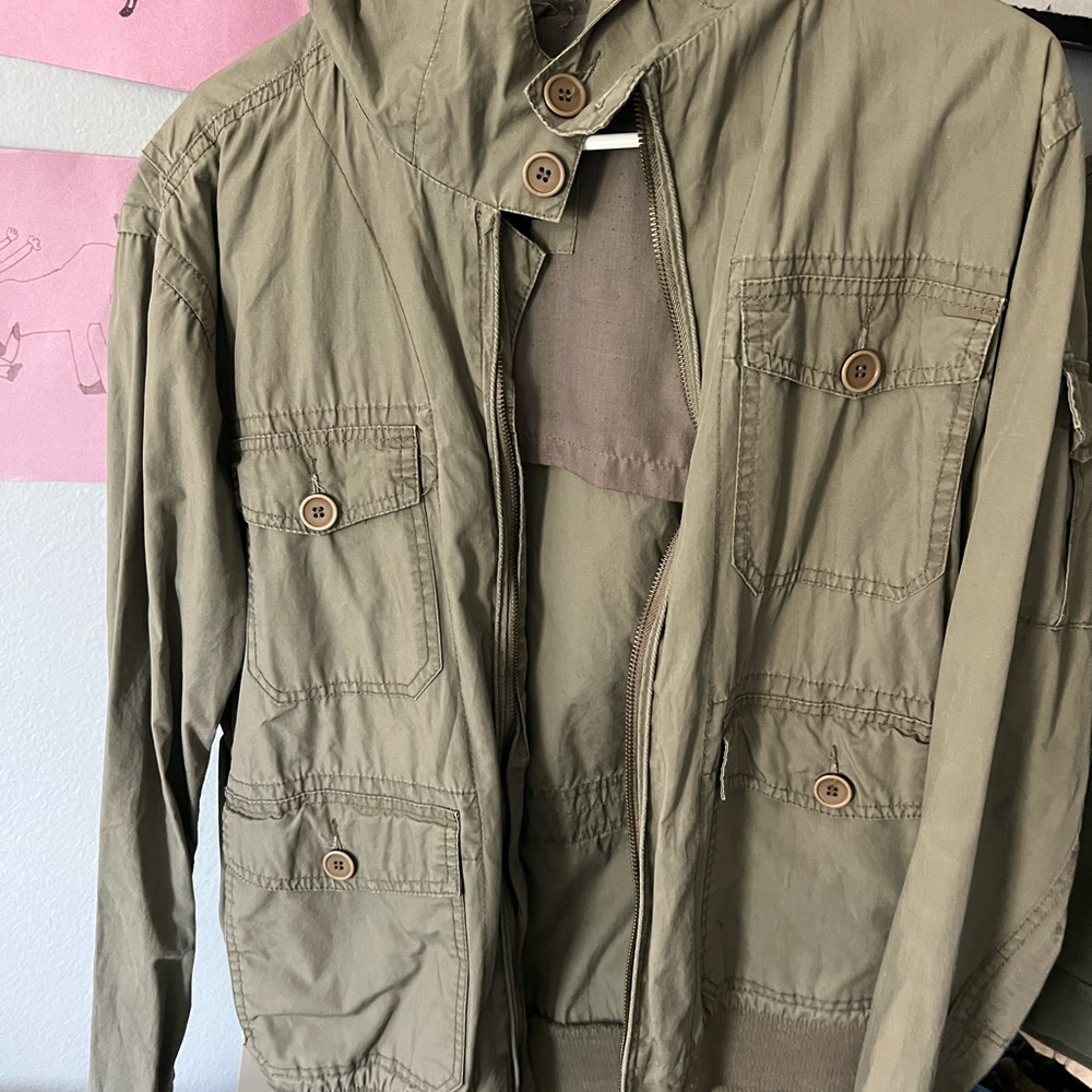 Men's Olive Green Hooded Jacket
